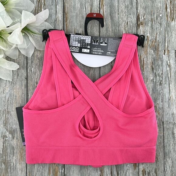 Women’s Active Medium Support Zip-Front Sports Bra, Size M - Picture 2 of 5